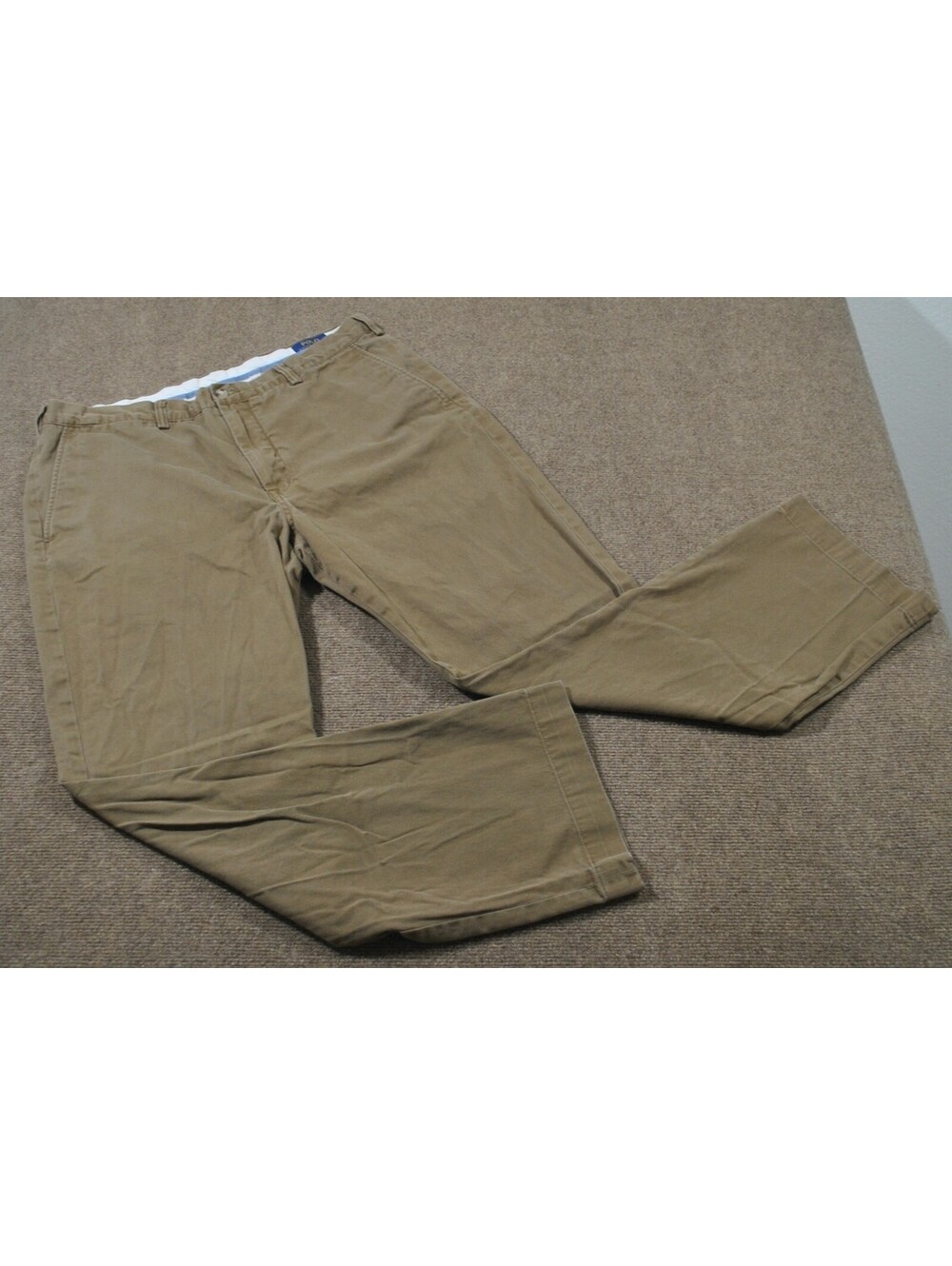Ralph Lauren Polo Mens Dress Casual Khaki Chino Cotton Twill Pants Size 36 x 32